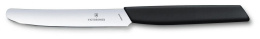 Нож кухонный Victorinox Swiss Modern, столовый, 110мм, заточка прямая, стальной, черный [6.9003.11]