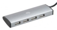 Хаб разветвитель Digma HUB-4U2.0-UC-DS, серебристый