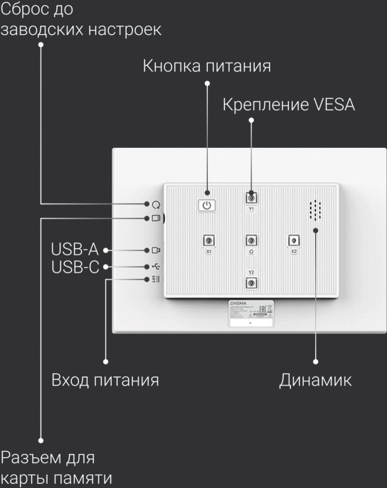 Цифровая фоторамка Digma PF-1555, 15.6", белый [pf1555w]