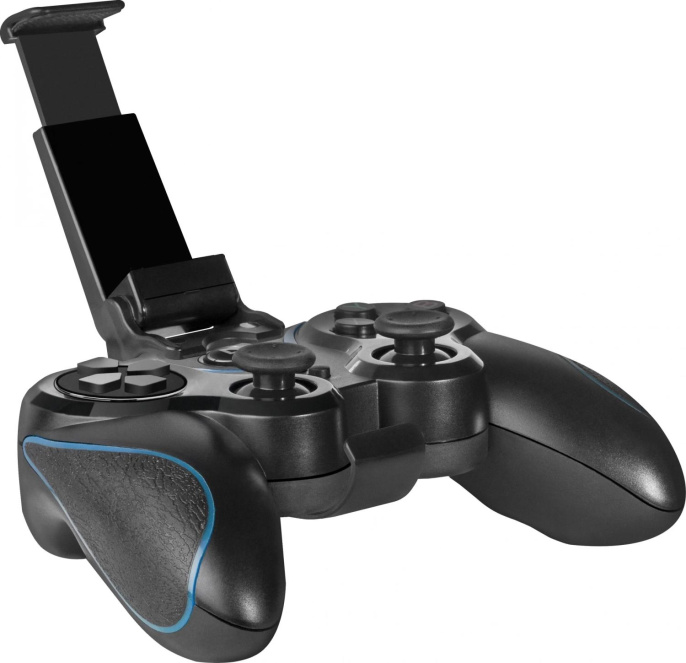 Геймпад беспроводной Defender Blaster черный, держатель для смартфона/кабель USB [64283]