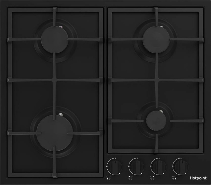 Газовая варочная поверхность Hotpoint HGMT 642 BL черный (869891100400)