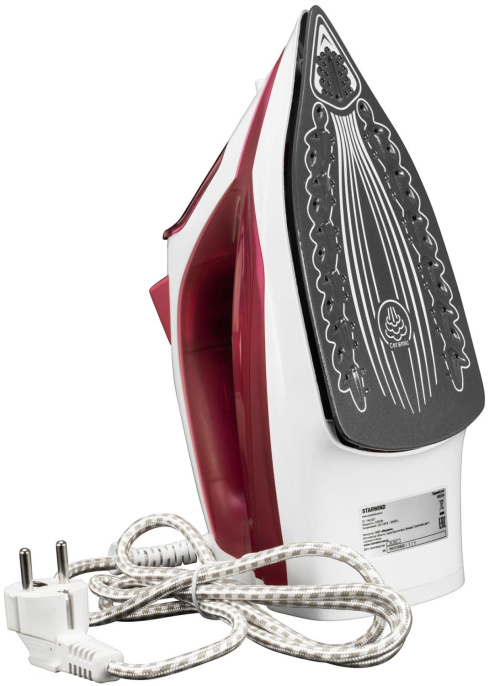 Утюг StarWind SIR2285,  2200Вт,  розовый и белый