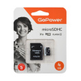 Карта памяти microSD GoPower 4GB Class10 15 МБ/сек V10 с адаптером Карта памяти microSD GoPower 4GB Class10 15 МБ/сек V10 с адаптером 00-00025672