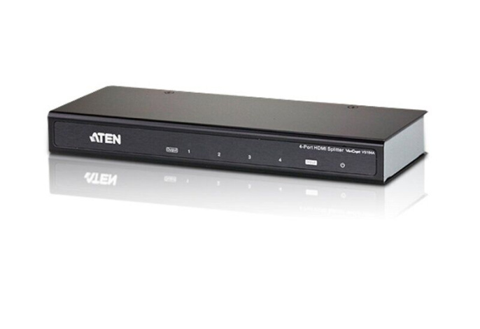 Разветвитель Aten VS184A VS184A-A7-G HDMI 4K 4-портовый, вход: 1xHDMI, 3 м при 3840x2160 на 30 Гц 4:4:4 , выход: 4xHDMI, 15м при 3840x2160 на 30 Гц 4:4:4 , скорость передачи данных: до 10.2 гбит/с