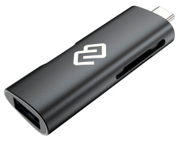Устройство чтения карт памяти USB Type-C Digma CR-CU2522-G серый (CR-СU2522-G)