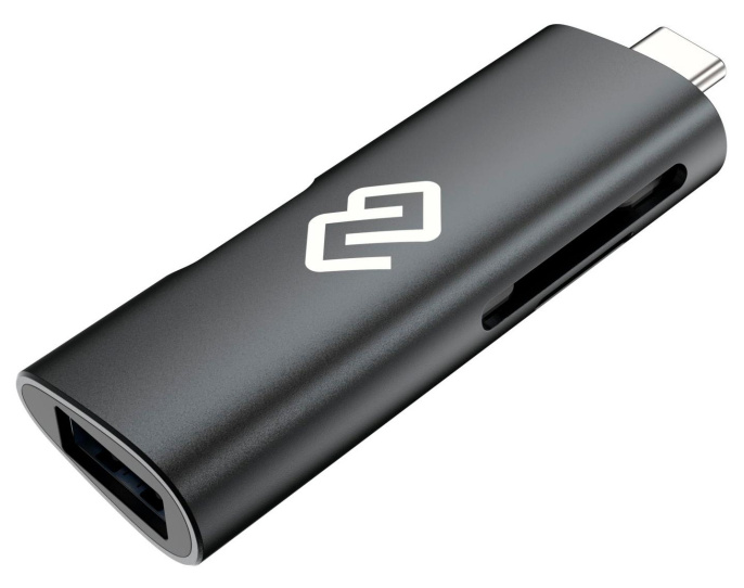 Устройство чтения карт памяти USB Type-C Digma CR-CU2522-G серый (CR-СU2522-G)