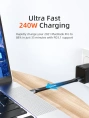 Плоский кабель USB4 CABLETIME CU45B (CT-FU4-AG) 0.15 м, черный 40Гбит/с, 8K/60 Гц, 240Вт