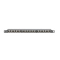 NTSS Патч-панель NTSS PREMIUM 0.5U 24 порта RJ45 FTP cat.5e, Krone IDC с задним кабельным органайзером NTSS-PP2-PM-0.5U-24-FTP-RJ45-5e-K
