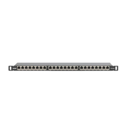 NTSS Патч-панель NTSS PREMIUM 0.5U 24 порта RJ45 FTP cat.5e, Krone IDC с задним кабельным органайзером NTSS-PP2-PM-0.5U-24-FTP-RJ45-5e-K