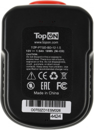 Батарея аккумуляторная для Black & Decker TOPON TOP-PTGD-BD-12-1.5, 12В, 1.5Ач, NiCd [102040]