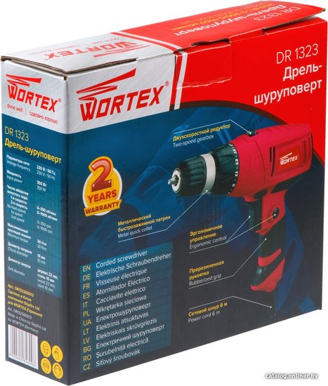 Дрель-шуруповерт WORTEX DR 1323 в кор. DR132300013