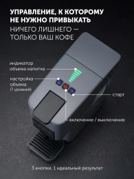 Кофеварка рожковая Polaris PCM 2038 3-in-1 1450Вт графитовый 026324