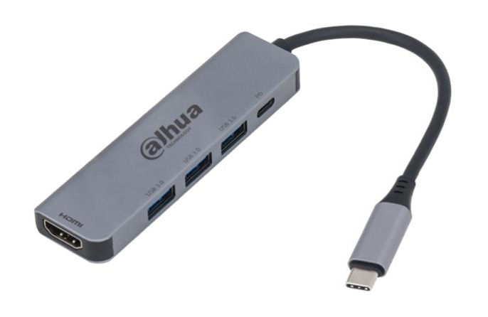 Док станция DAHUA Док станция 7 in 1 USB 3.1 Type-C to USB 3.0 + HDMI + SD/TF + PD Docking Station DH-TC37