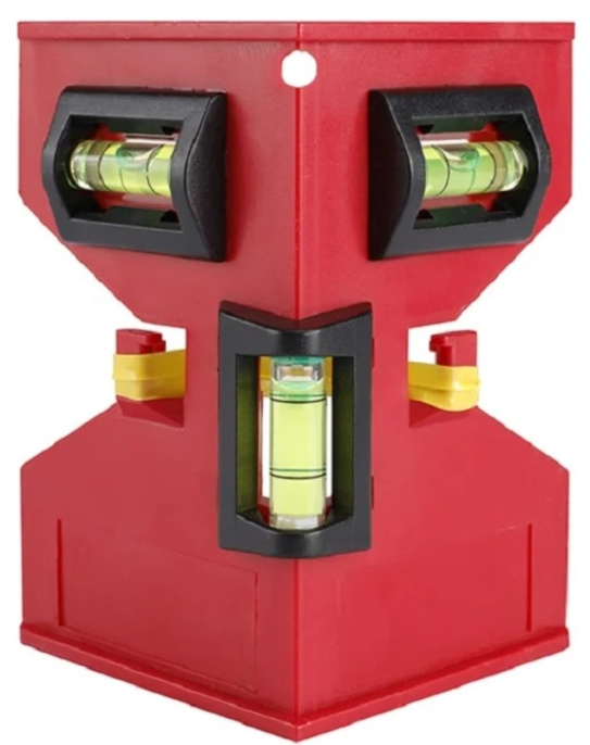 Уровень WorkPro WP262029 (магнитный, угловой, ударопрочный корпус, 3 флакона (90°/180°), магнитная полоска на обратной стороне, подходит для вертикальных и цилиндрических измерений, точность 1 мм/1000 мм)
