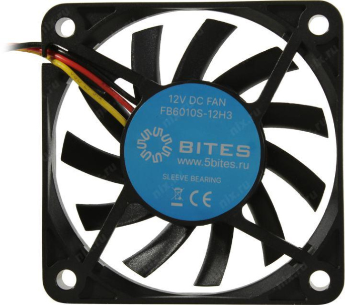 5bites Вентилятор FB6010S-12H3 60X10 / SLEEVE / 3800RPM / 3P