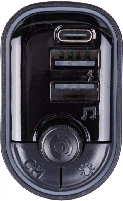 Автомобильный FM-модулятор ACV FMT-128B черный MicroSD BT USB 38762