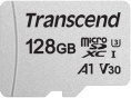 Карта памяти microSDXC UHS-I U3 Transcend 128 ГБ, 100 МБ/с, TS128GUSD300S, 1 шт., без адаптера