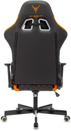 Кресло игровое Knight Armor черный/оранжевый ромбик экокожа с подголов. крестов. металл