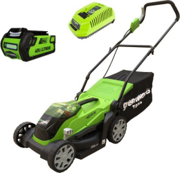 Greenworks Газонокосилка аккумуляторная G40LM35K2, {40V, 35 см, c 1хАКБ 2 А.ч и ЗУ} [2501907UA]