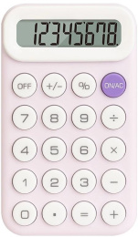 Калькулятор карманный Deli EM10 фиолетовый 8-разр.
