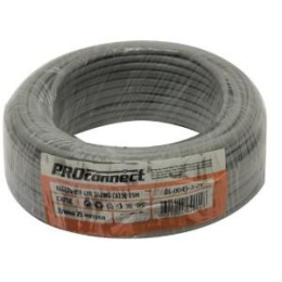 PROconnect 01-0043-3-25 Кабель витая пара омедненный, U/UTP, CCA, CAT 5e, PVC, 4PR, 24AWG, INDOOR, SOLID, серый, 25м