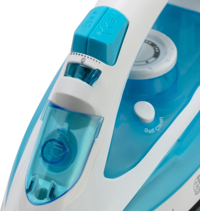 Утюг Maxwell MW-3055, с паровым ударом, 2200Вт, белый и синий