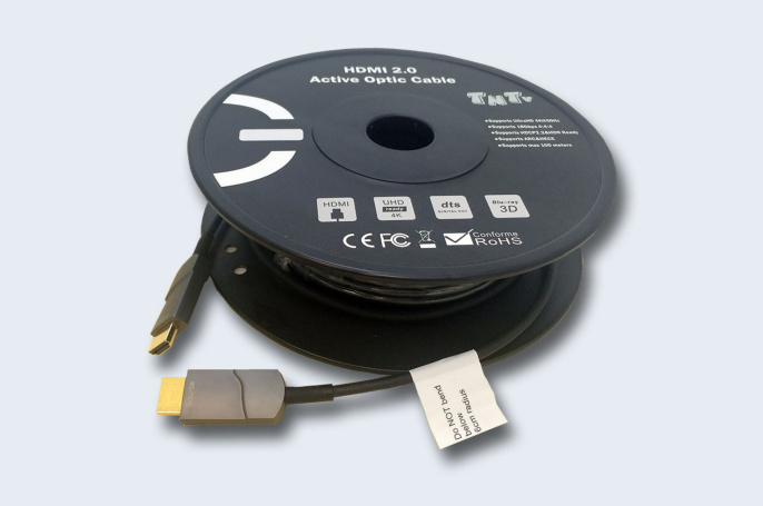 TNTV AOC-H2.0-20 Шнур, мониторный, HDMI, версия 2.0, Male-Male, сборный, 20 метр., черный, технология AOC