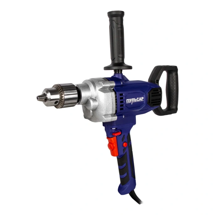 Сетевая безударная дрель Пульсар ДЭ 1600 1600 Вт, 0-450 об/мин, 16 патрон, коробка 916-608