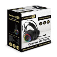Полноразмерные игровые наушники с микрофоном (гарнитура) ExeGate Cosmos HS-702GL (регулировка оголовья, гибкий дежатель микрофона, объемный звук 7.1, длина кабеля 2.5м, динамик 50мм, 20-20000Гц, RGB подсветка, USB интерфейс, регулировка громкости, Color B