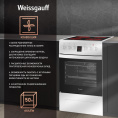 Электрическая плита WEISSGAUFF WES 2V16 WE Premium Line, стеклокерамика, электрическая, без крышки, белый [432832]