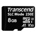 Промышленная карта памяти Micro SecureDigital 8GB Transcend 230I,3D NAND TLC, темп. режим от -40? до +85?, без адаптера TS8GUSD230I