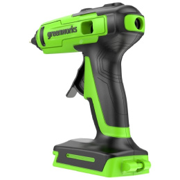 Greenworks G24GLG Пистолет клеевой, 24V, 150°С, 90 сек, 11 мм, без АКБ и ЗУ [3502207]