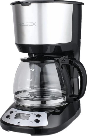 Капельная кофеварка RAGEX R405, 1.25л, 750Вт, цвет: 000 (черная)