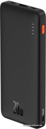 Портативное зарядное устройство Baseus Airpow PPQD090001 Fast Charge Power Bank 10000mAh 20W Black With Cable USB to Type-C 30cm ультратонкий, компактный, быстрая зарядка, двойной вход