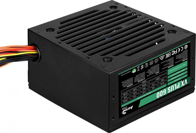 Блок питания 650W AeroCool VX PLUS 650 650W ATX 2.3, Non-PFC, 20+4P 4+4P, PCIe 6+2P x2, PATA x3, SATA x4, FDD fan 12cm 4713105962789