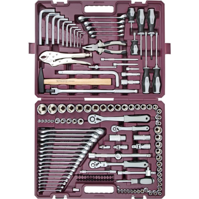 Thorvik TS142 Набор инструмента универсальный 1/4", 3/8" и 1/2"DR, 142 предмета