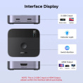 Переключатель UGREEN AW502 55451 USB-C Switch 2 In 1 Out 4K@60Hz. Цвет: черный (55451_)