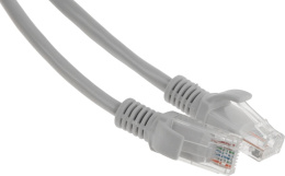Патч-корд PREMIER PP12-1.5M литой molded , UTP, кат.5E, 1.5м, 4 пары, 26AWG, алюминий омедненный, многожильный, серый