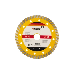 Диск алмазный отрезной Турбо (150x22.2x2.4x10 мм) KRANZ KR-90-0122