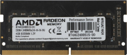 Память DDR4 4Gb 2400MHz AMD R744G2400S1S-UO Radeon R7 Performance Series OEM PC4-19200 CL17 SO-DIMM 260-pin 1.2В OEM