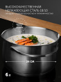 Кастрюля Polaris Solid-24C 6л. d 24см с крышкой серебристый 15135