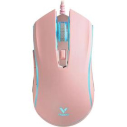 RAPOO Игровая мышь проводная V25S, цвет - розовый 12278