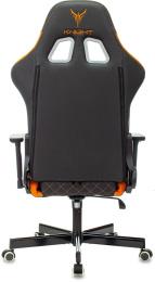 Кресло игровое Knight Armor черный/оранжевый ромбик экокожа с подголов. крестов. металл