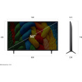 Телевизор ЖК 50'' LG/ 50", Ultra HD, Nano Color, Smart TV, WebOS, Wi-Fi, DVB-T2/C/S2, MR, 60Hz Native, 2.0ch 20W , 2 HDMI, 2 USB, 2 Pole, Ashed Blue, 2025 (50NANO80A6B.ARUG)