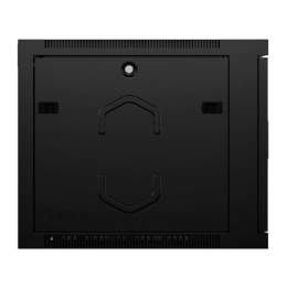 Cabeus SH-05F-6U60/35-BK Шкаф телекоммуникационный настенный 19" 6U 600x350x368mm (ШхГхВ) дверь стекло, цвет черный (RAL 9004)