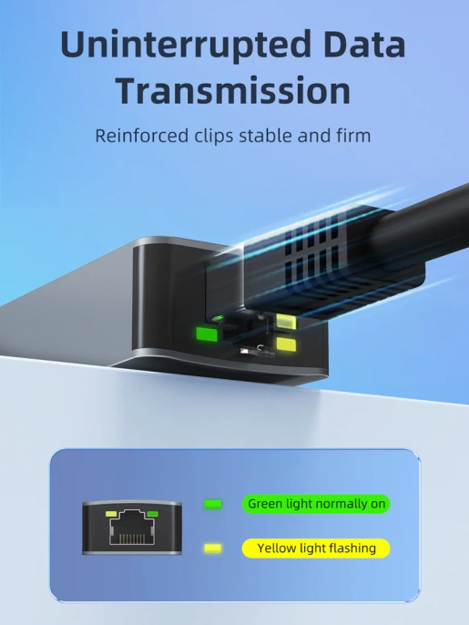 USB-Хаб CABLETIME CB56G (CT-AML2500-AG) – USB 3.0 A, 2.5G RJ45 Gigabit Ethernet для ноутбуков