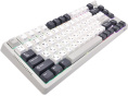 Клавиатура Royal Kludge RK-H81 (White Night, серый, черный, бежевый, USB/2.4 GHz/Bluetоoth, подсветка RGB, горячая замена клавиш Hot Swap, синие свичи)