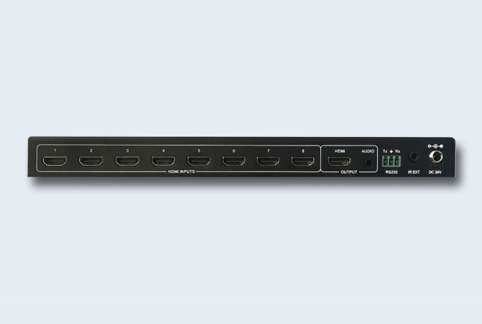 TNTV/TNT MMS-0801PSES Переключатель/коммутатор презентационный, электрон., HDMI, 8 1 монитор, без шнуров, до 4K 3840x2160 30Hz;HDTV 480p/720p/1080i/1080p;пульт Д/У;порт RS232;DC 24V