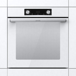 Духовой шкаф электрический Gorenje BOS6737E06WG,  77л,  дверца с 2 стеклами,  белый/нержавеющая сталь