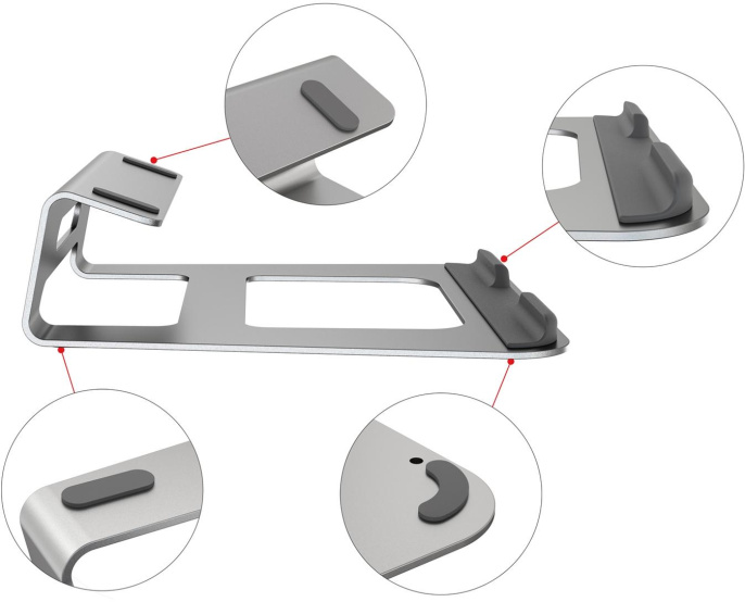 Подставка для ноутбука Cactus CS-NB-AL, 15.4", 235х235, серебристый